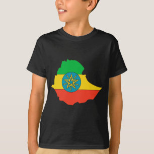 Camiseta Mapa de la bandera de Etiopía