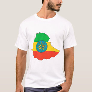 Camiseta Mapa de la bandera de Etiopía