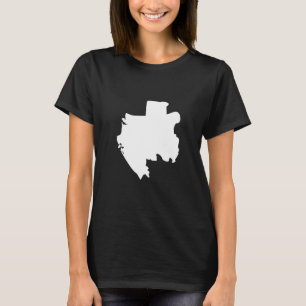 Camiseta Mapa de la bandera de Gabón - Gabón