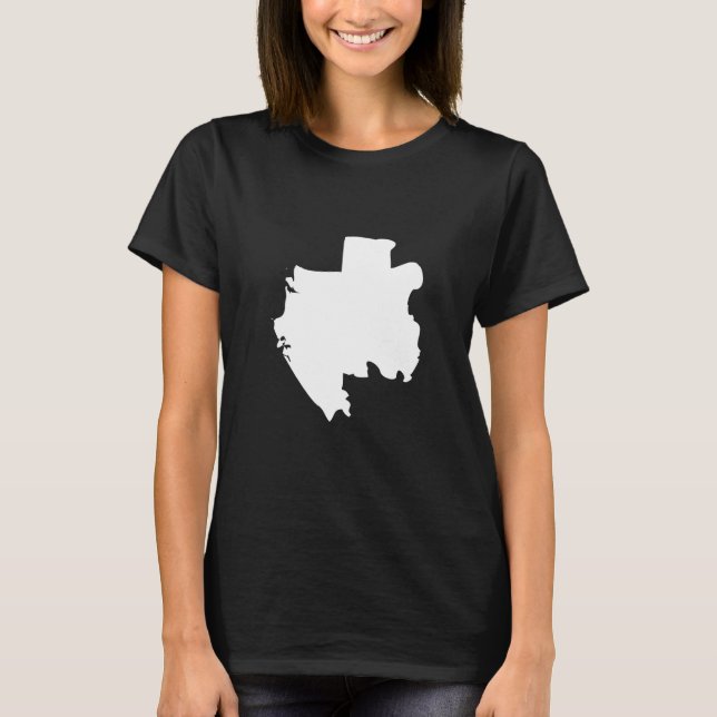 Camiseta Mapa de la bandera de Gabón - Gabón (Anverso)