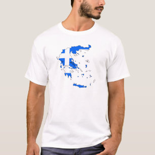 Camiseta Mapa de la bandera de Grecia