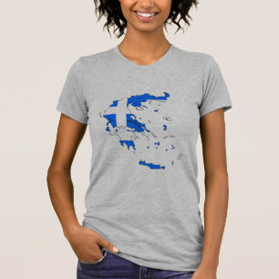 Camiseta Mapa de la bandera de Grecia