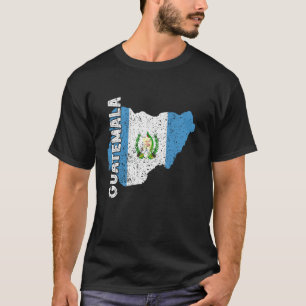Camiseta Mapa de la bandera de Guatemala Raíces guatemaltec