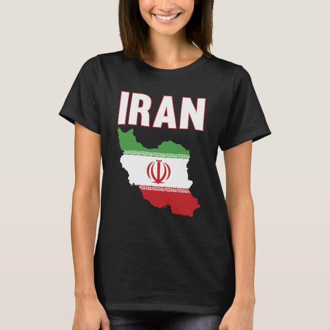 Camiseta Mapa de la bandera de Irán Orgullo iraní (Anverso)