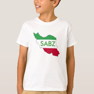 Camiseta Mapa de la bandera de Irán "SABZ"