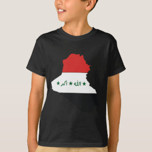 Camiseta Mapa de la bandera de Iraq