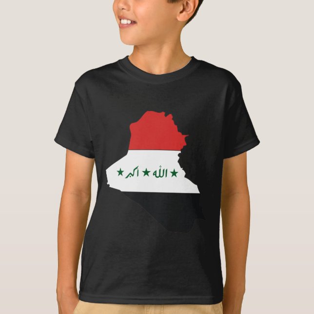 Camiseta Mapa de la bandera de Iraq (Anverso)