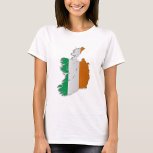 Camiseta Mapa de la bandera de Irlanda