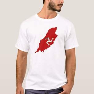 Camiseta Mapa de la bandera de Isleofman