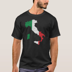 Camiseta Mapa de la bandera de Italia