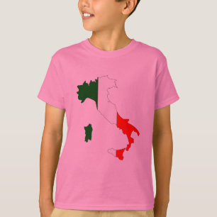 Camiseta Mapa de la bandera de Italia