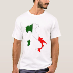 Camiseta Mapa de la bandera de Italia
