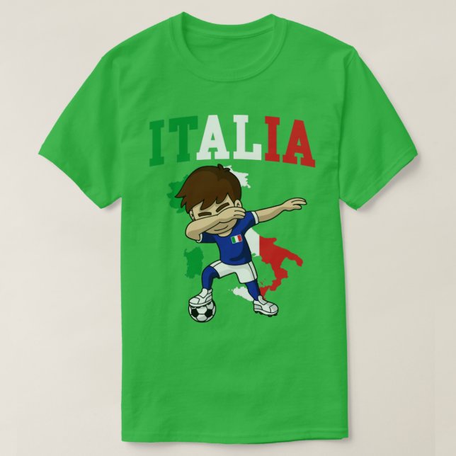 Camiseta Mapa de la bandera de Italia de niño italiano de f (Diseño del anverso)