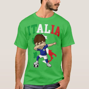 Camiseta Mapa de la bandera de Italia de niño italiano de f
