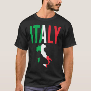 Camiseta Mapa de la bandera de Italia - Italiano