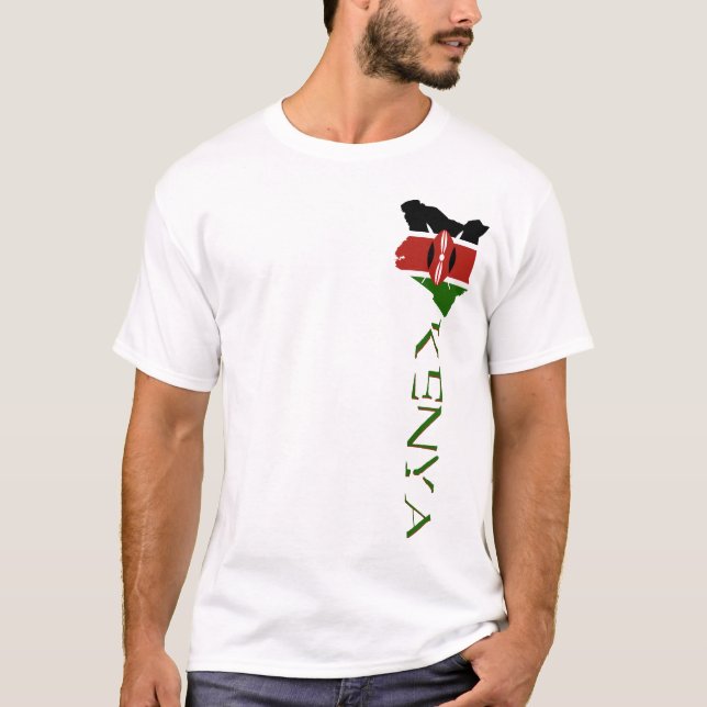 Camiseta Mapa de la bandera de Kenia (Anverso)