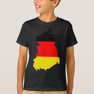 Camiseta Mapa de la bandera de la Alemania Oriental del