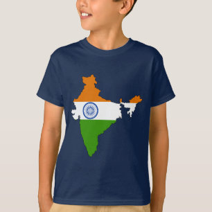 Camiseta Mapa de la bandera de la India