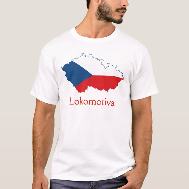 Camiseta Mapa de la bandera de la República Checa (Anverso)