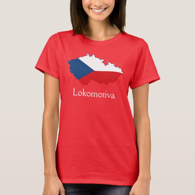 Camiseta Mapa de la bandera de la República Checa (Anverso)
