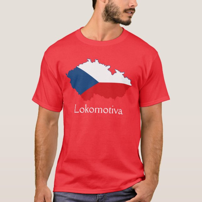 Camiseta Mapa de la bandera de la República Checa (Anverso)