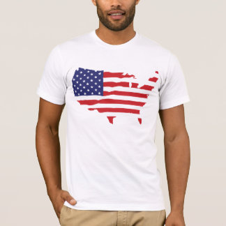 Camiseta Mapa de la bandera de los E.E.U.U.