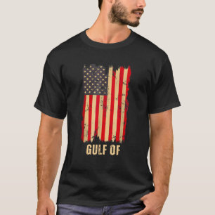 Camiseta Mapa de la bandera de los Estados Unidos del Golfo