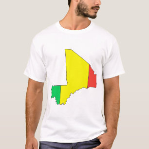 Camiseta Mapa de la bandera de Malí