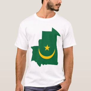 Camiseta Mapa de la bandera de Mauritania