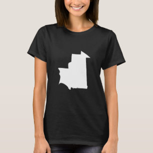 Camiseta Mapa de la bandera de Mauritania - Mauritania