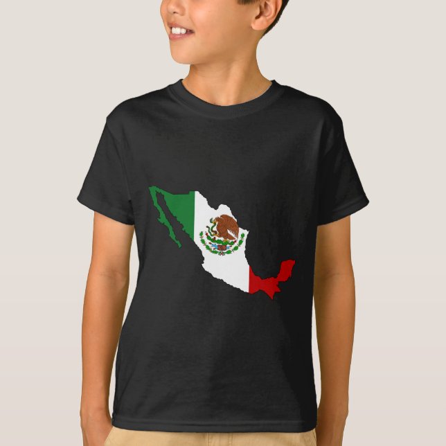 Camiseta Mapa de la bandera de México (Anverso)