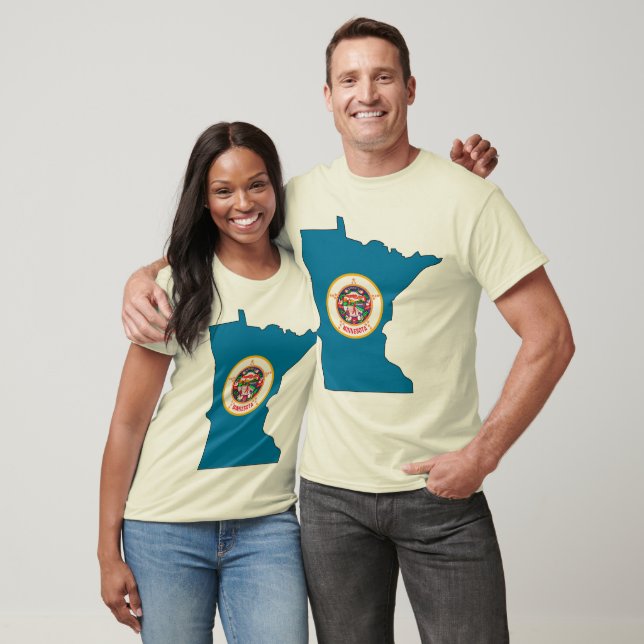 Camiseta Mapa de la bandera de Minnesota (Unisexo)