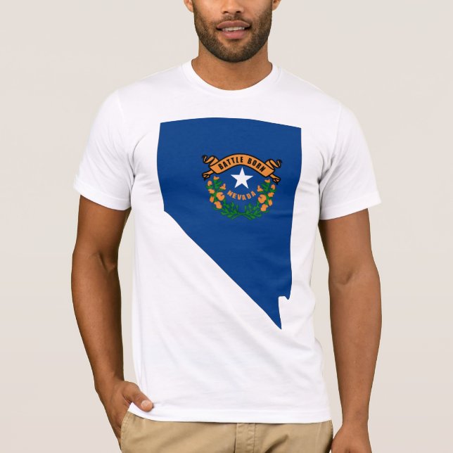Camiseta Mapa de la bandera de Nevada (Anverso)