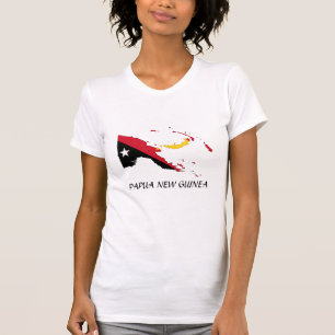 Camiseta Mapa de la bandera de Papúa Nueva Guinea