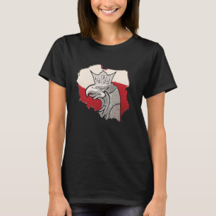 Camiseta Mapa de la bandera de Polonia Águila Polaca Grap p