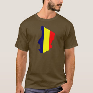 Camiseta Mapa de la bandera de República eo Tchad