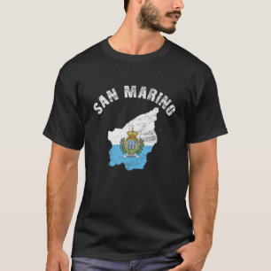Camiseta Mapa de la bandera de San Marino Hombres Patriotas