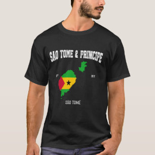 Camiseta Mapa de la bandera de Santo Tomé y Príncipe, nació