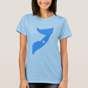 Camiseta Mapa de la bandera de Somalia