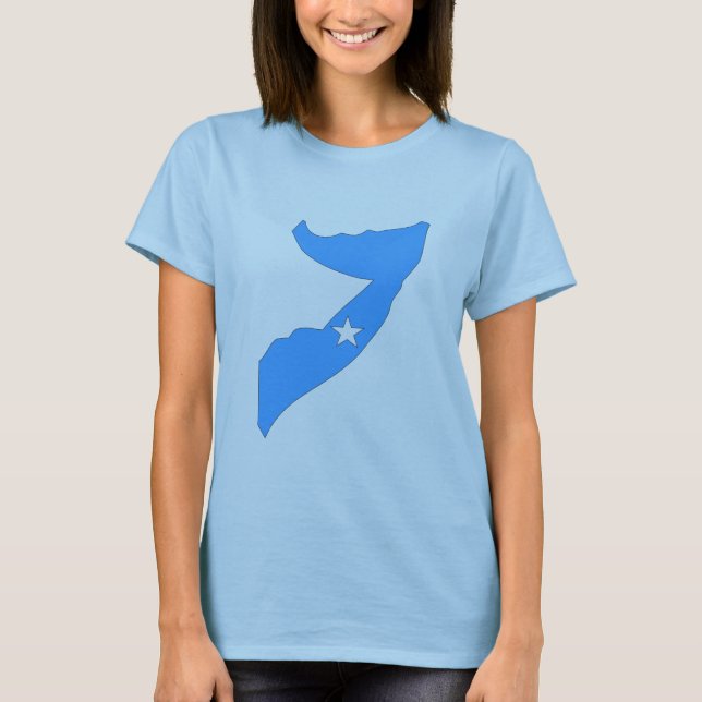 Camiseta Mapa de la bandera de Somalia (Anverso)