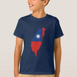 Camiseta Mapa de la bandera de Taiwán