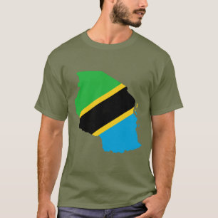 Camiseta Mapa de la bandera de Tanzania
