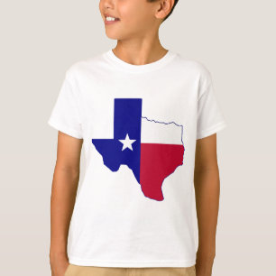 Camiseta Mapa de la bandera de Tejas