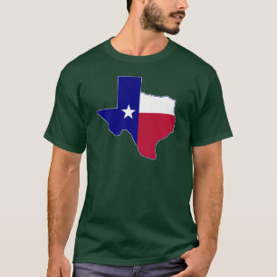 Camiseta Mapa de la bandera de Tejas