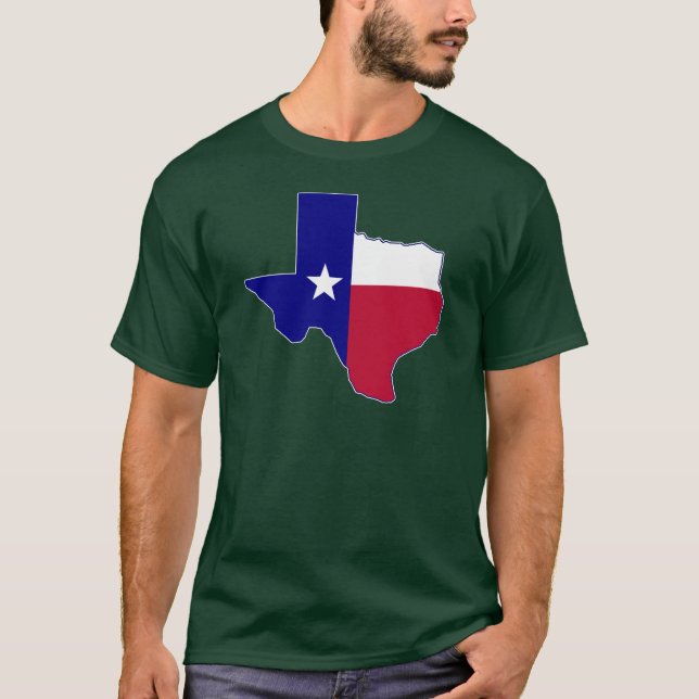 Camiseta Mapa de la bandera de Tejas (Anverso)