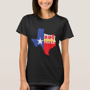 Camiseta Mapa de la bandera de Texas Barbacoa de verano Cer