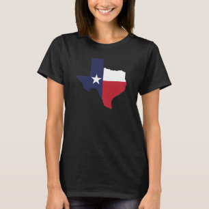 Camiseta Mapa de la bandera de Texas para mujeres negras