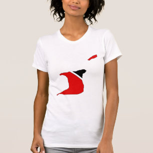 Camiseta Mapa de la bandera de Trinidad Trinidad y Tobago