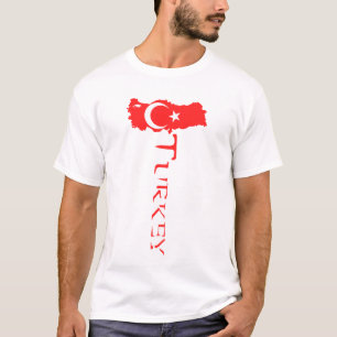 Camiseta Mapa de la bandera de Turquía