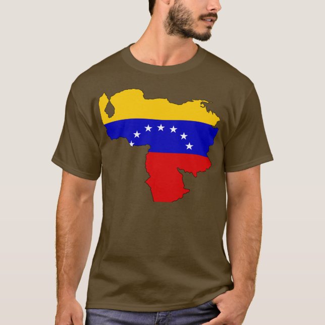 Camiseta Mapa de la bandera de Venezuela (Anverso)